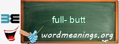 WordMeaning blackboard for full-butt